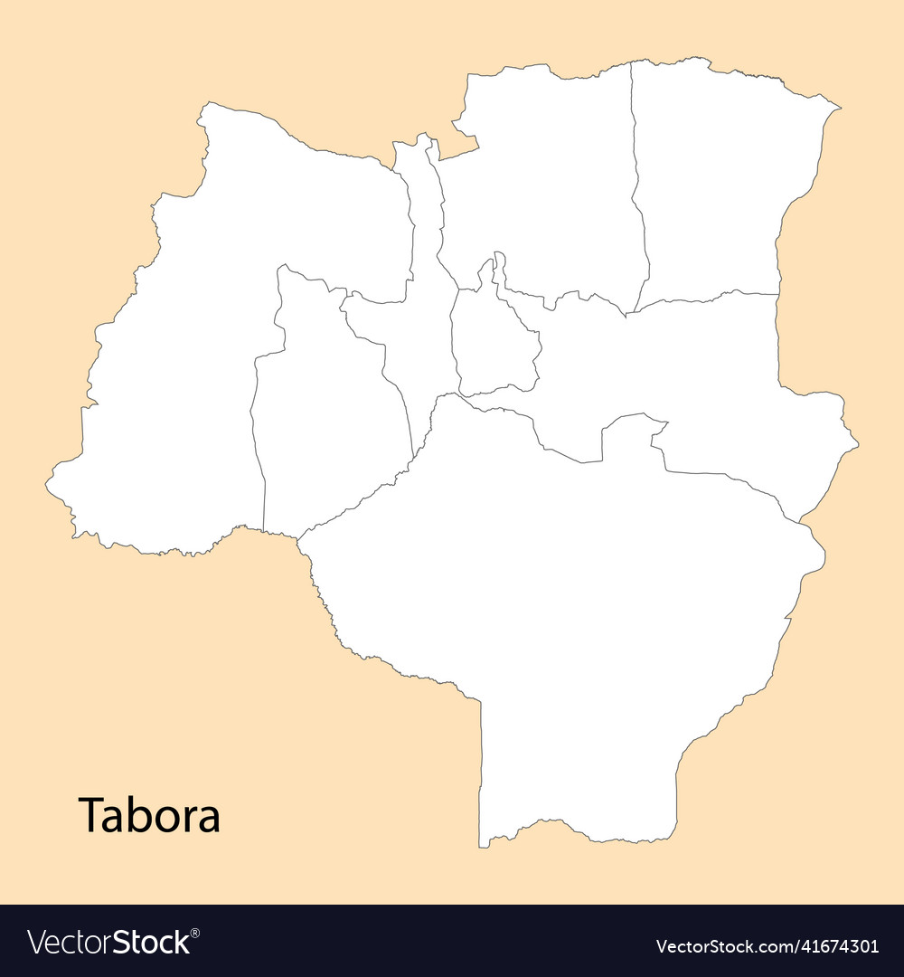 High quality map of tabora is a region tanzania Vector Image