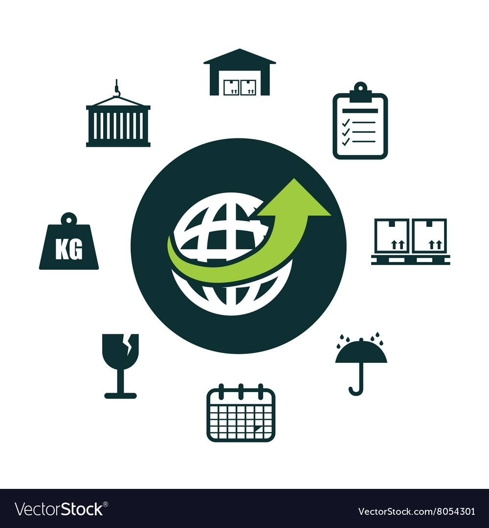 Logistic icon set design Royalty Free Vector Image