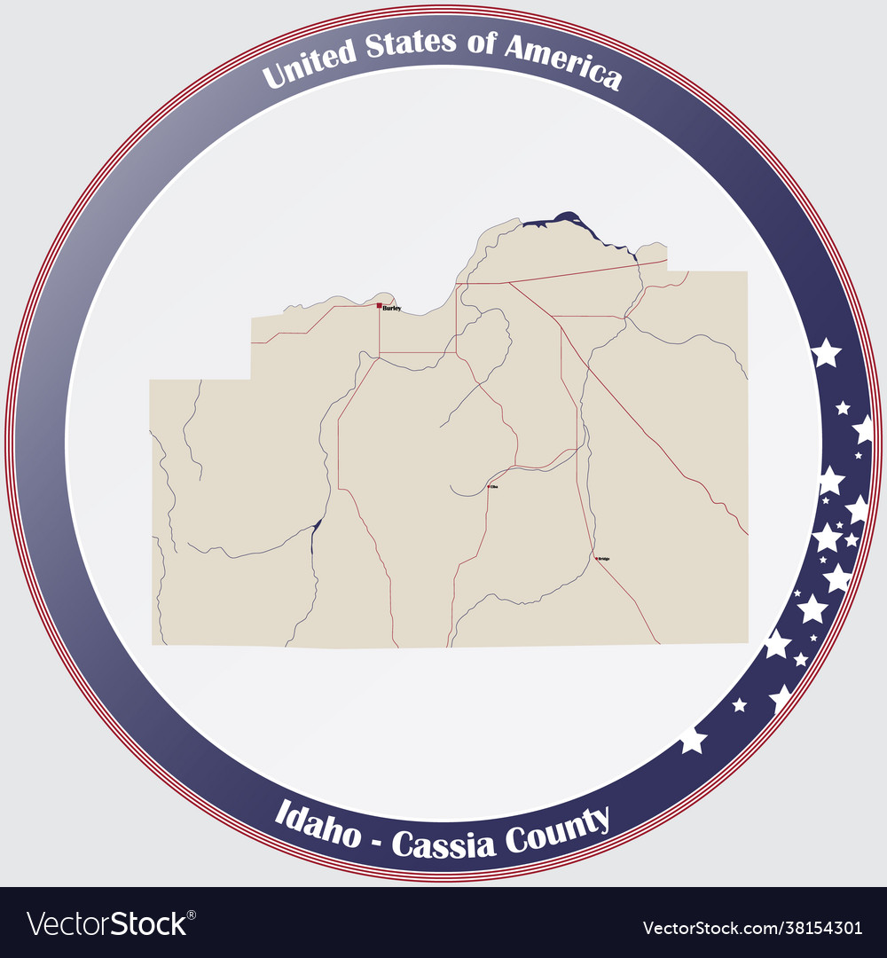 Map cassia county in idaho