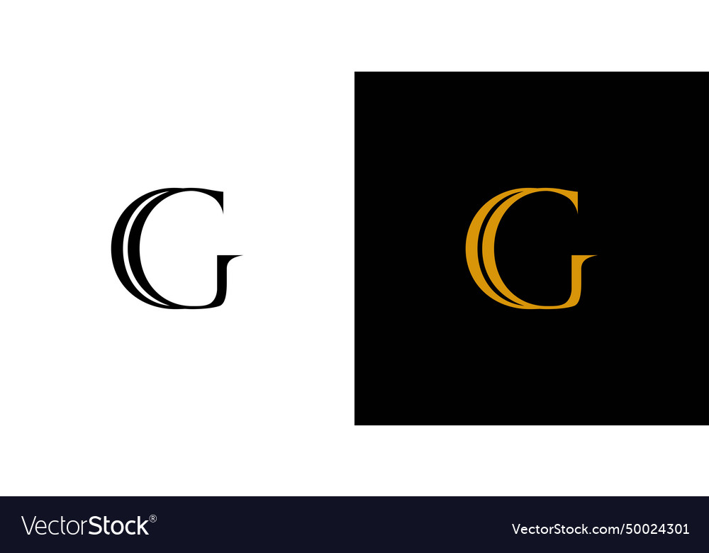 Unique and luxury letter g initials logo design