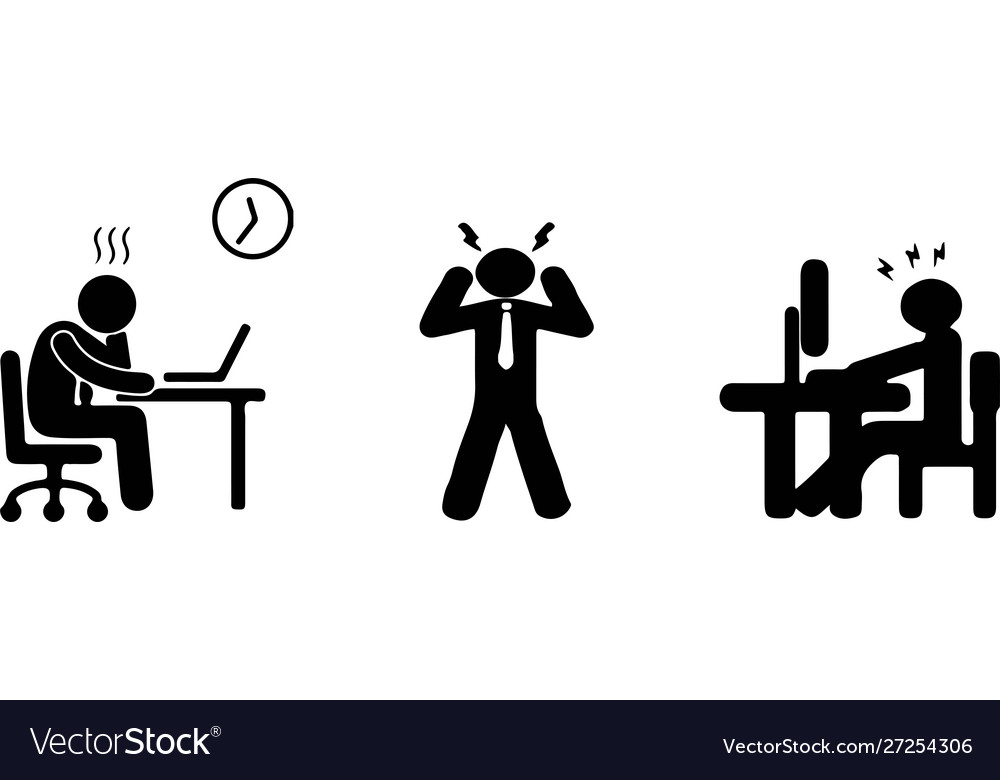 Busy icon on white background Royalty Free Vector Image