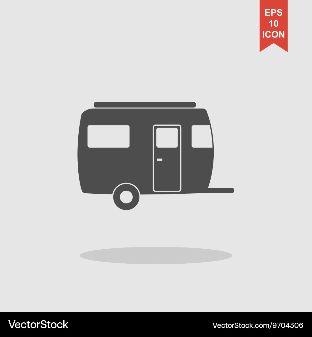 Camping trailer icon Royalty Free Vector Image