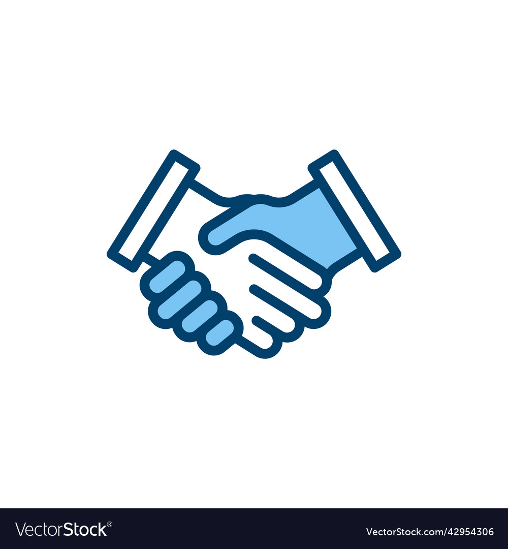 Cooperation filled line icon linear style sign vector image Cooperation filled line icon linear style sign