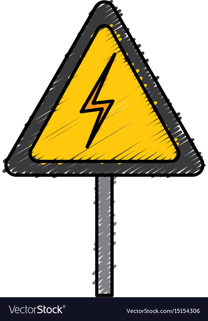 Electrical warning sign icon