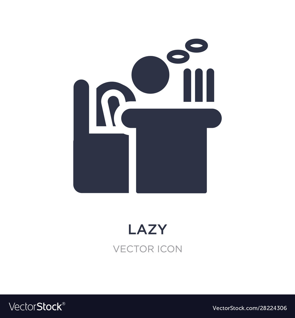 Lazy icon on white background simple element from