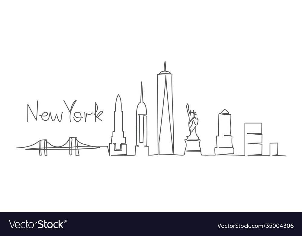 new york one line drawing