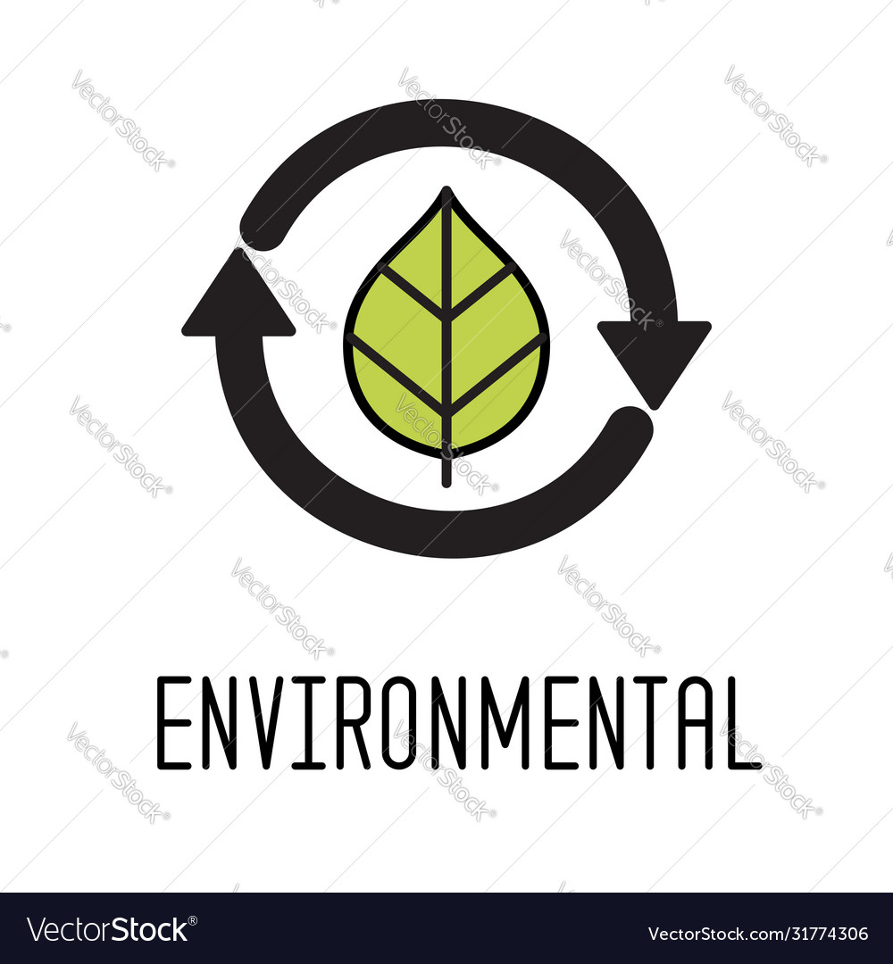 Reuse icon recycle with leaf symbol zero waste