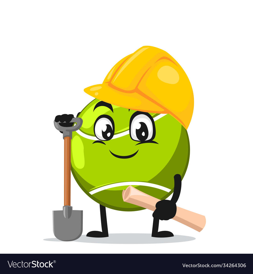 Tennis ball mascot or character