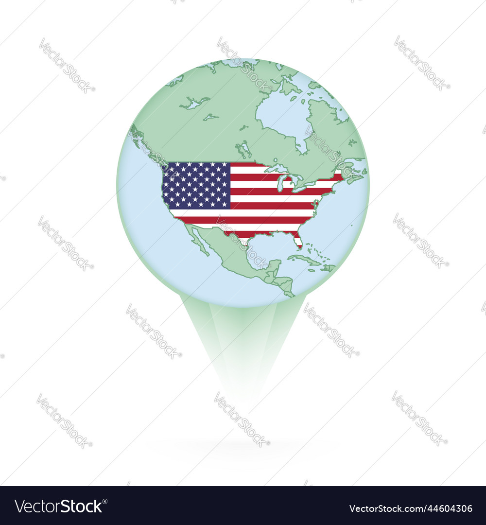 Usa map stylish location icon