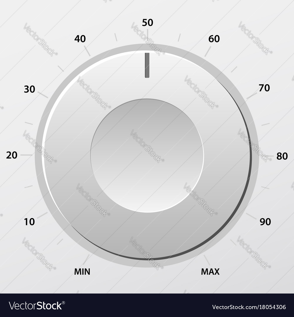 Volume knob Royalty Free Vector Image - VectorStock