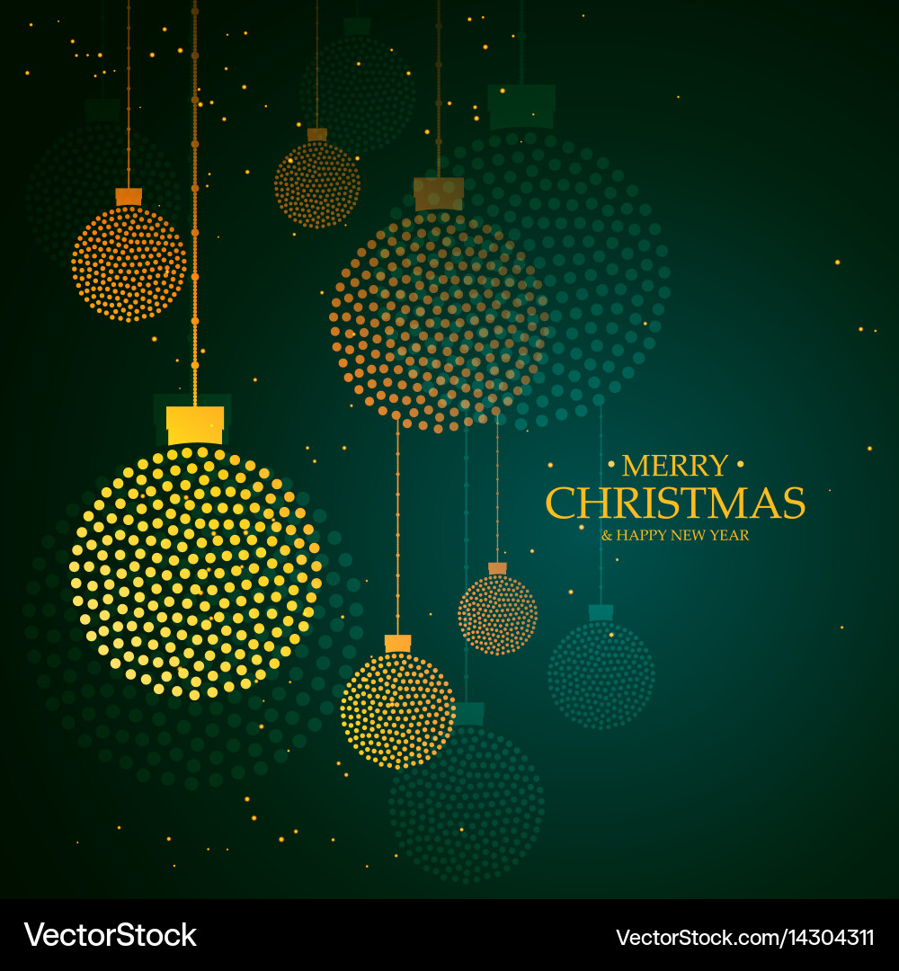 Artistic creative hanging christmas balls made Vector Image
