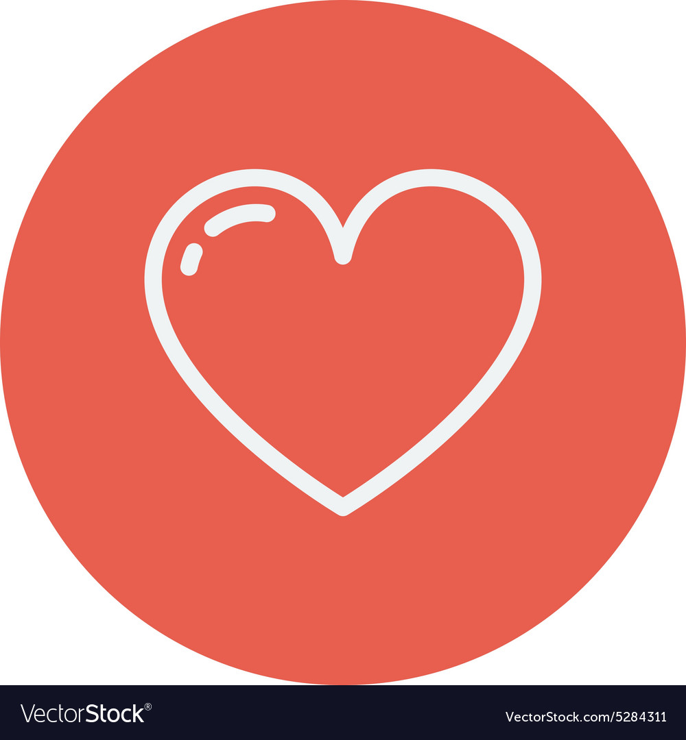 Heart thin line icon