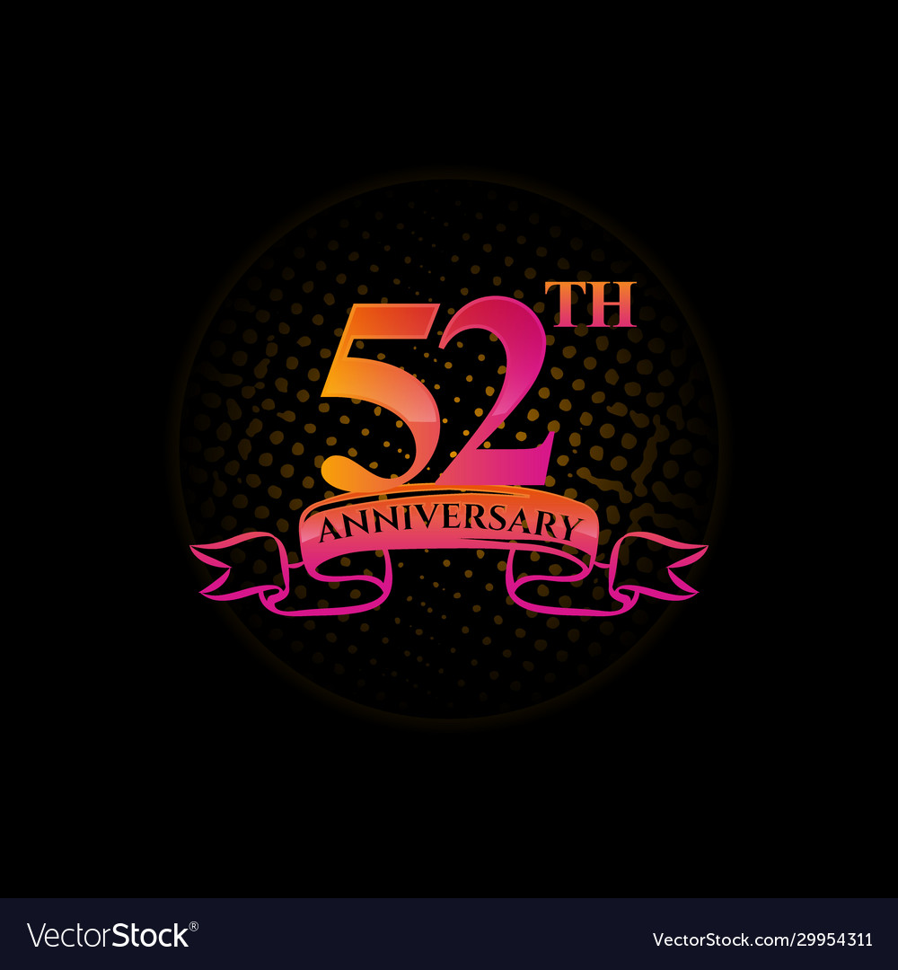 Logo 52th anniversary with a circle