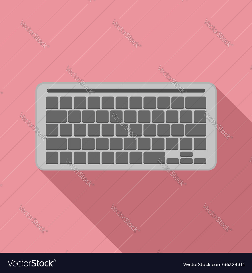 Programming keyboard icon flat style Royalty Free Vector