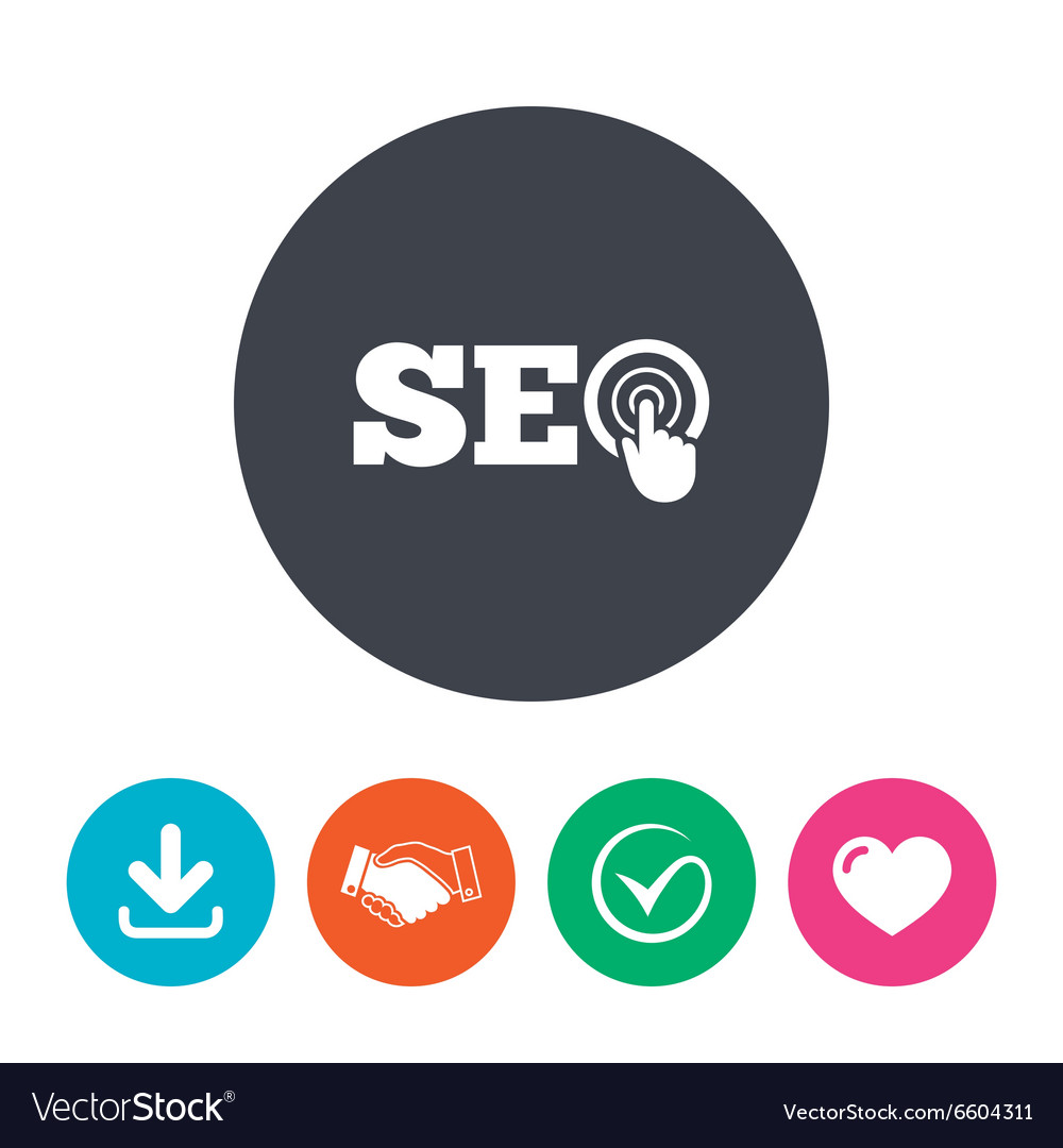 Seo sign icon search engine optimization symbol