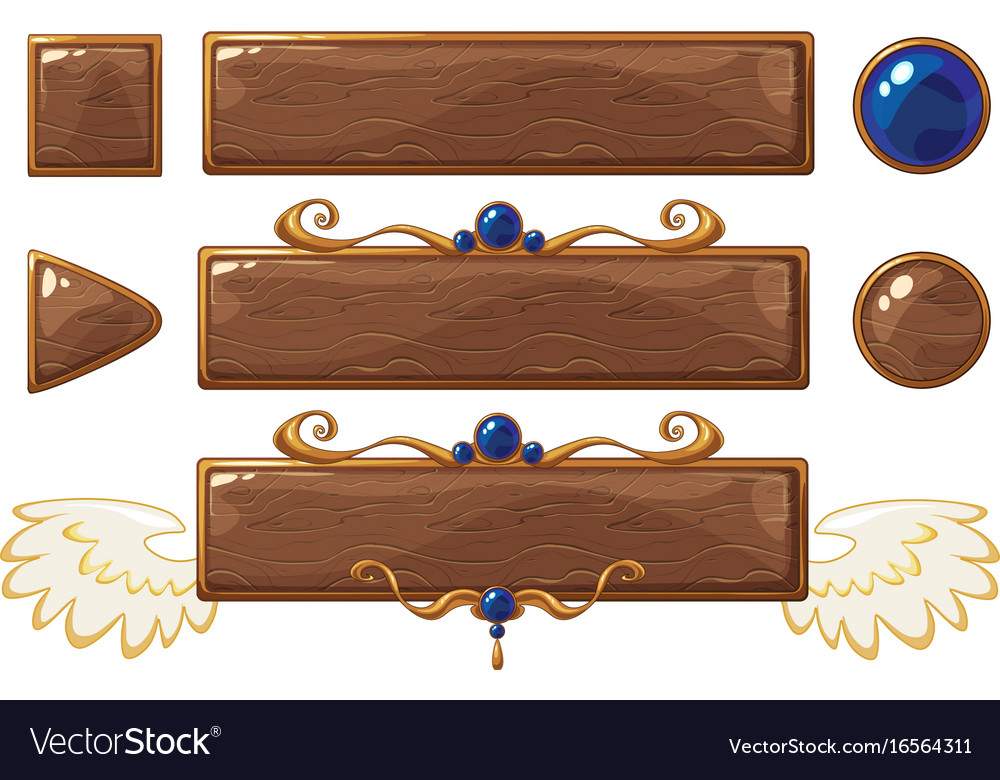 Title wood banners