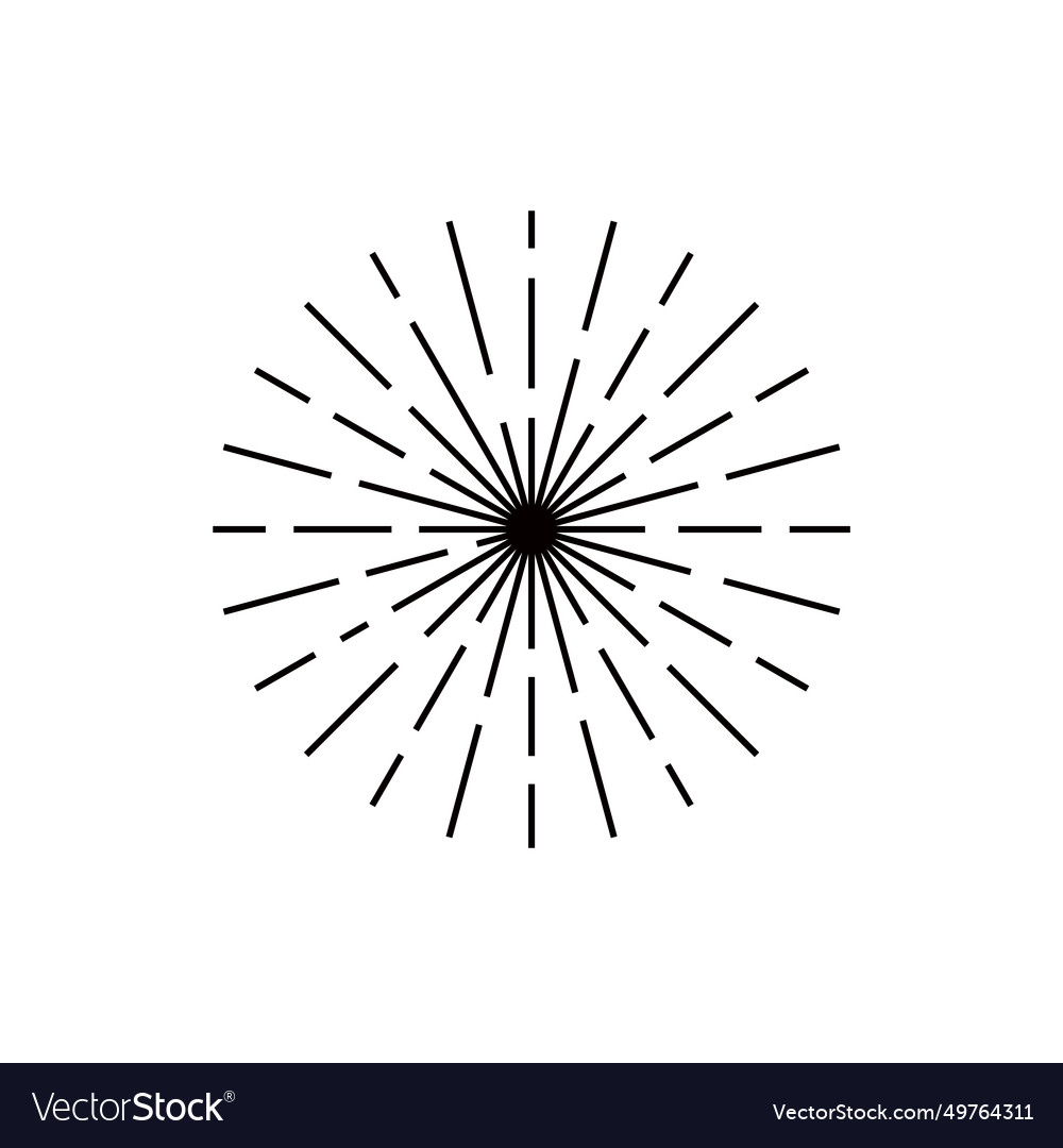 Vintage sunburst explosion logo design