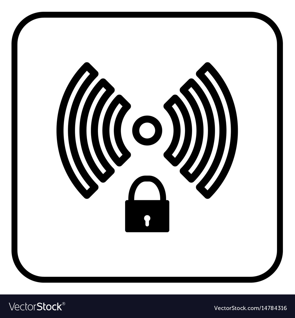 A wireless network icon Royalty Free Vector Image