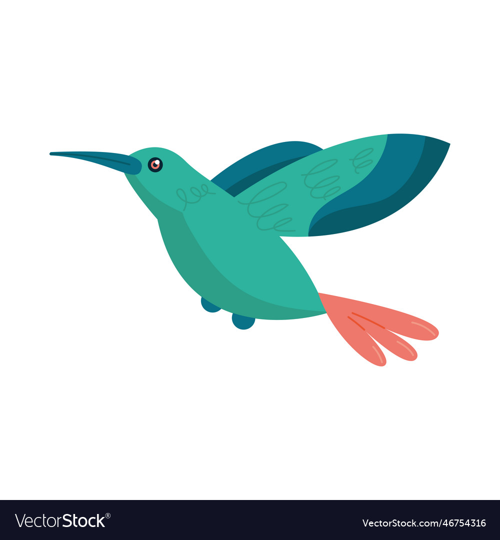 Cute hummingbird flying Royalty Free Vector Image