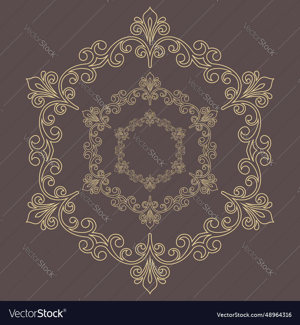 Damask background with arabesques Royalty Free Vector Image