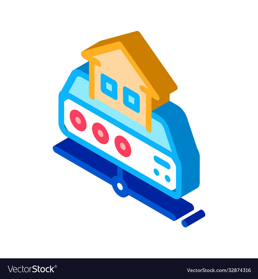 Remote work server isometric icon