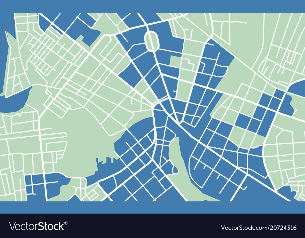 Street Map Town Royalty Free Vector Image Vectorstock