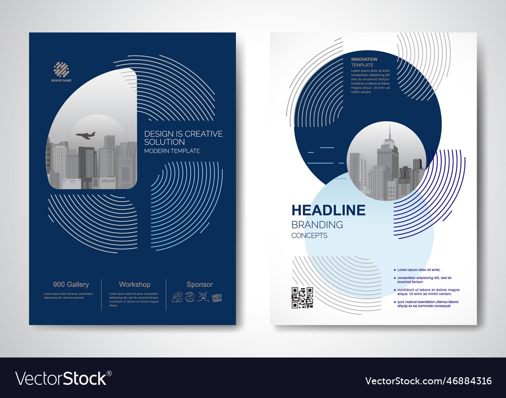 Template design for brochure annualreport