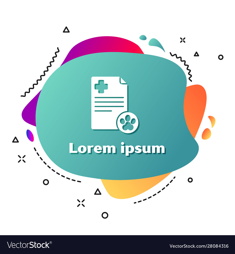 White Clipboard With Medical Clinical Record Pet Vector Image