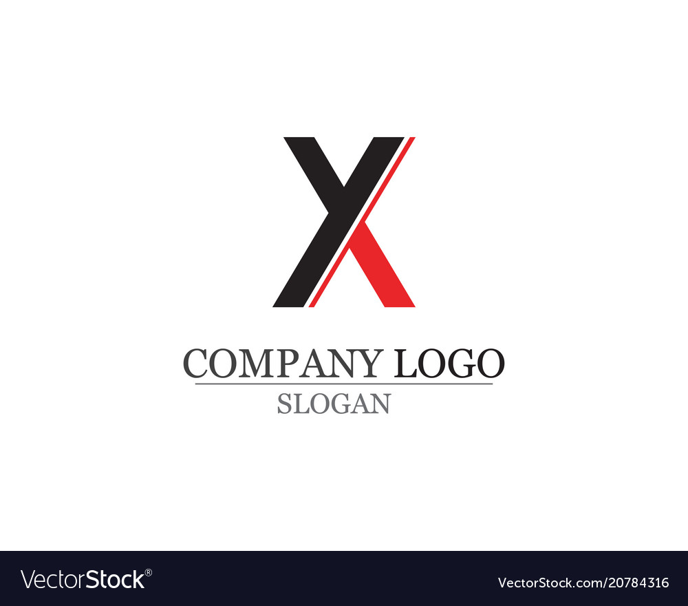 X letter logo template icon design app Royalty Free Vector