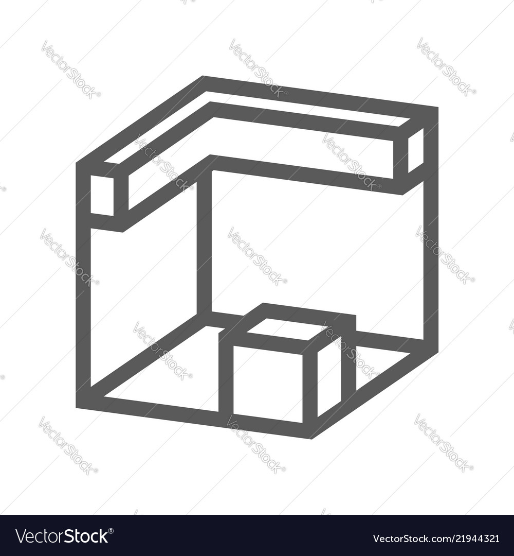 Advertising Exhibition Banner Stands Line Icon Vector Image