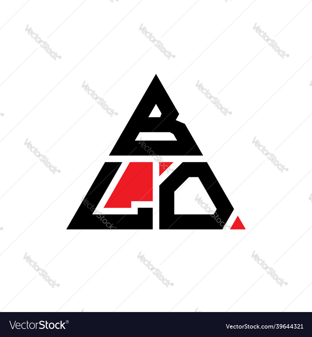 Blo triangle letter logo design Royalty Free Vector Image