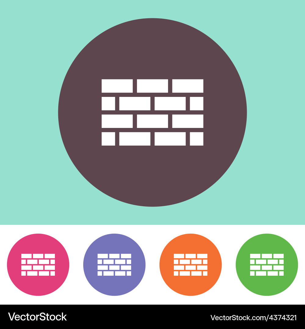 Brick wall icon Royalty Free Vector Image - VectorStock