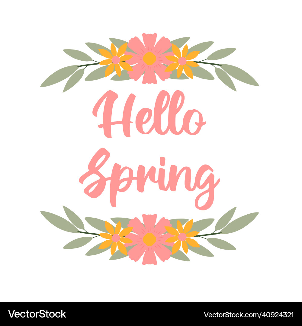Card with spring flowers Royalty Free Vector Image