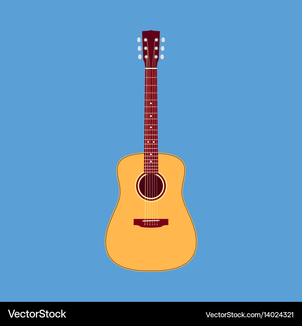 Classical acoustic guitar Royalty Free Vector Image