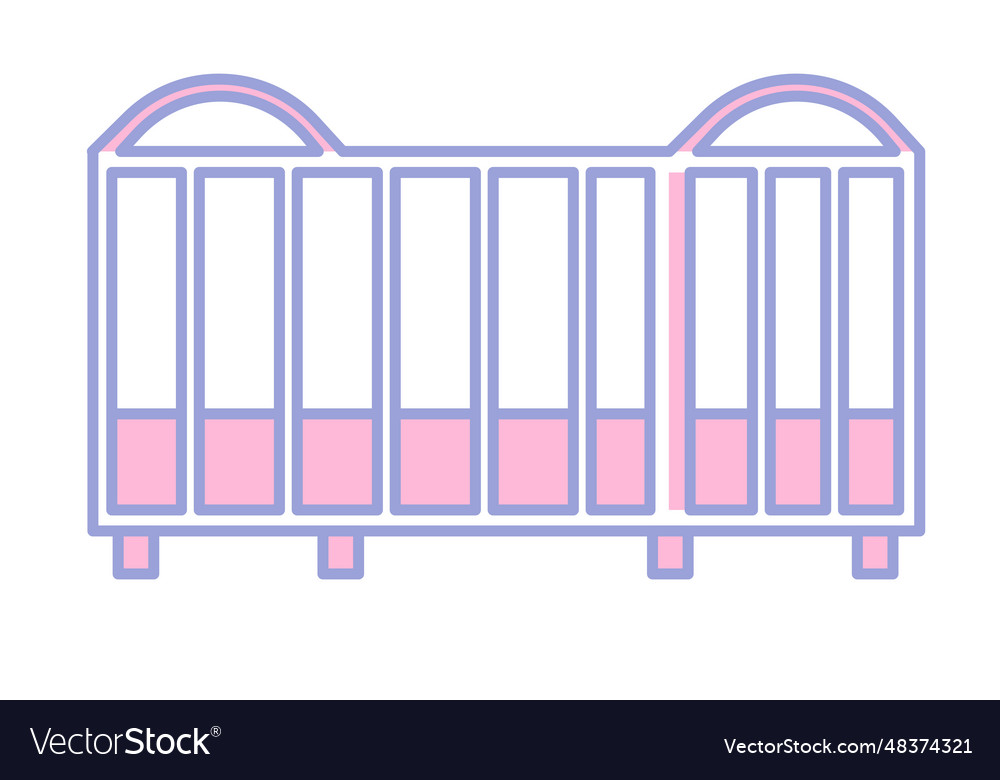 Crib for newborn babies and infants cradle Vector Image