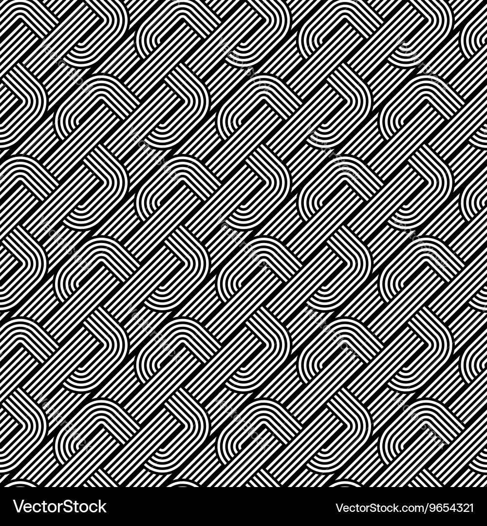 Design seamless monochrome waving pattern Vector Image