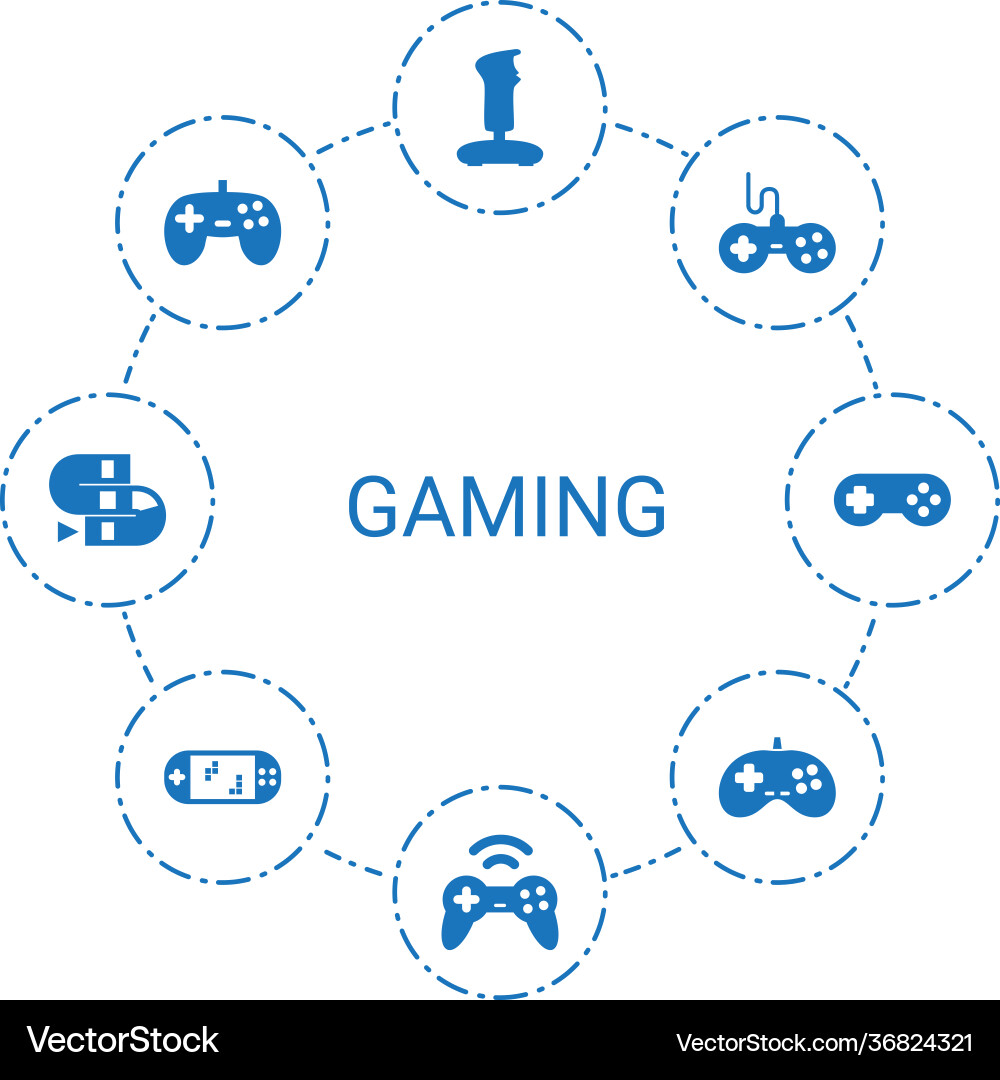 Spiele Icons Lizenzfreies Vektorbild - VectorStock