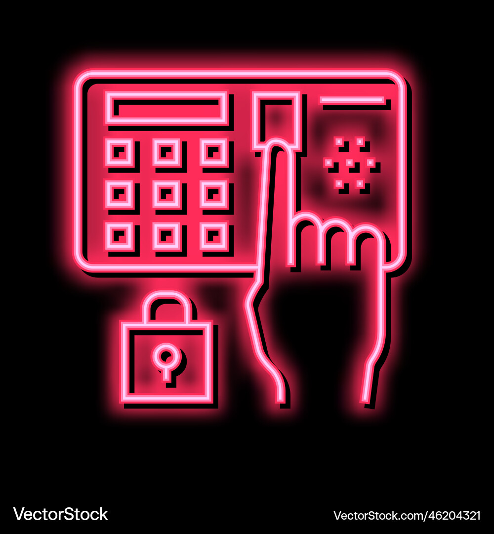 Password entry safe device color icon Royalty Free Vector