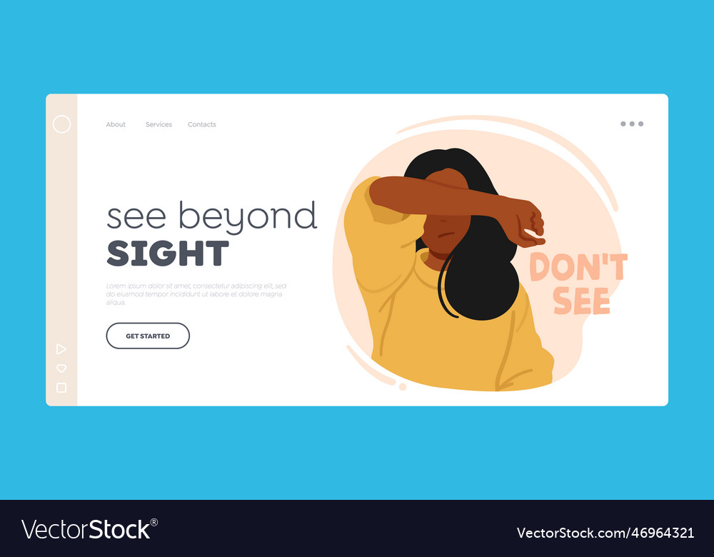 See beyond sight landing page template young