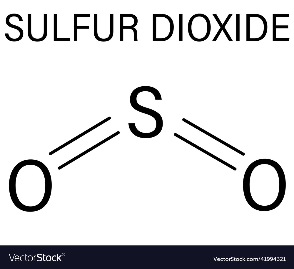 Sulfur dioxide molecule skeletal formula