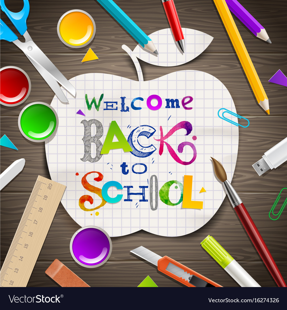 Back to school - greeting Royalty Free Vector Image