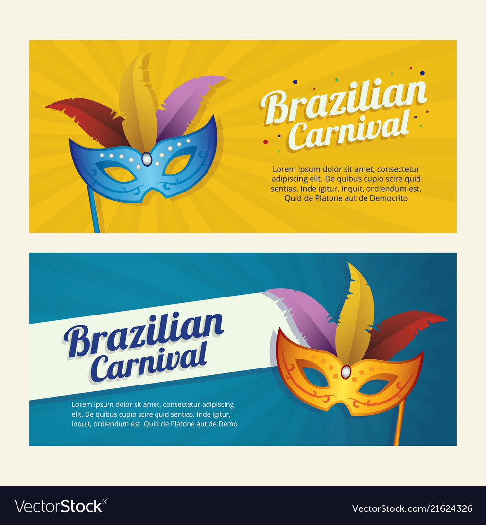 carnival mardi gras background invitation flyers vector image