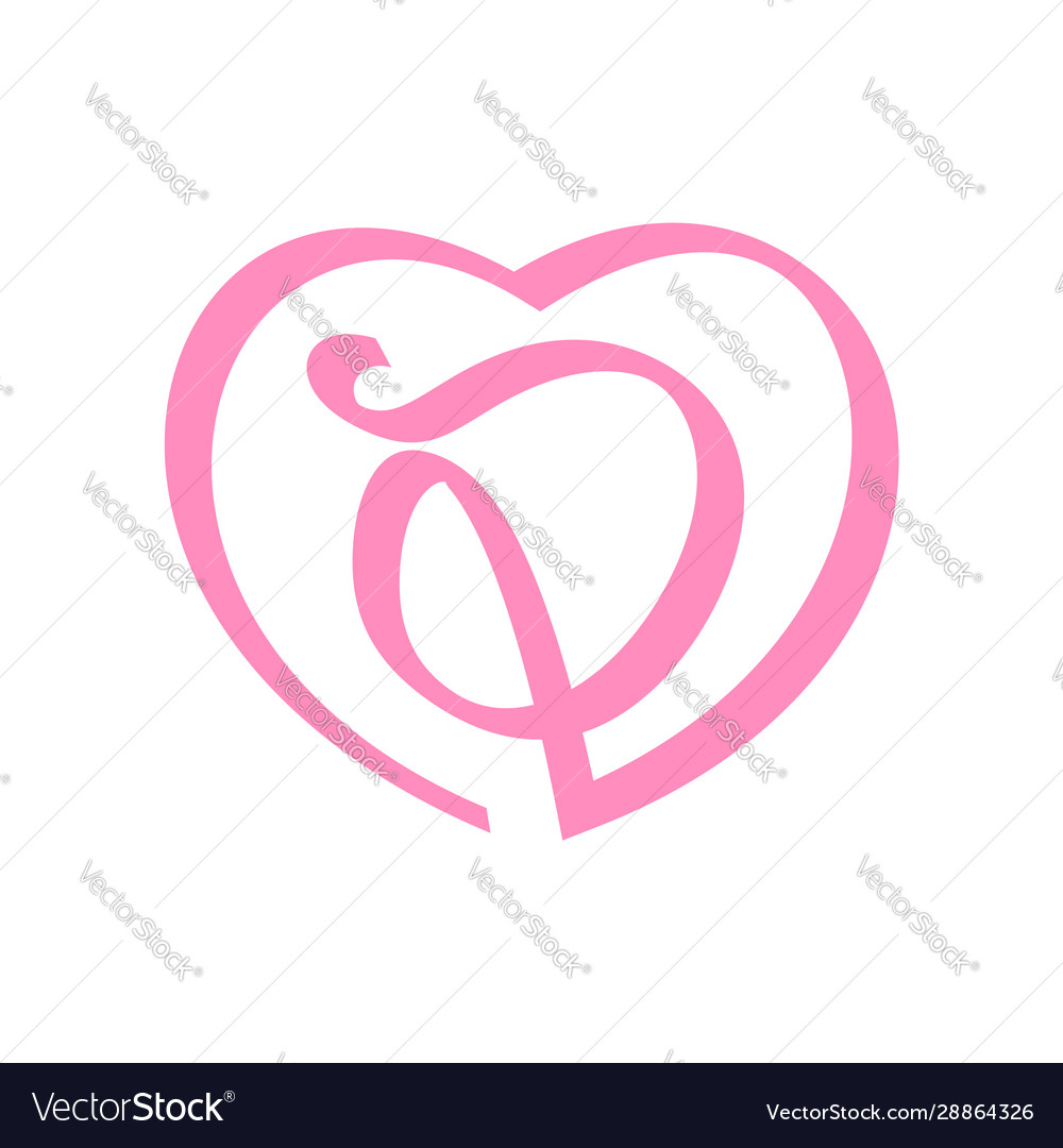 Initial q love ribbon