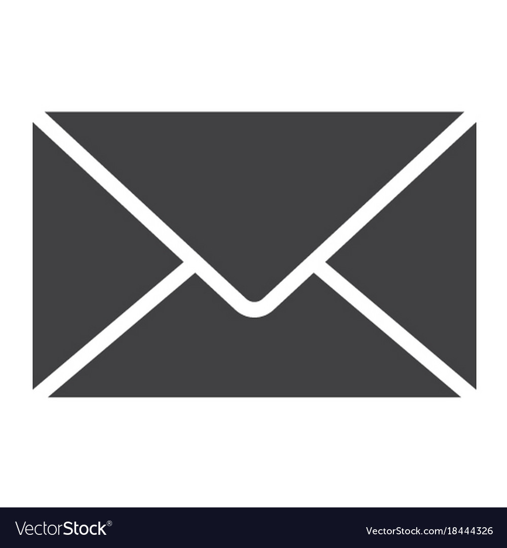 Download Mail glyph icon web and mobile letter sign Vector Image