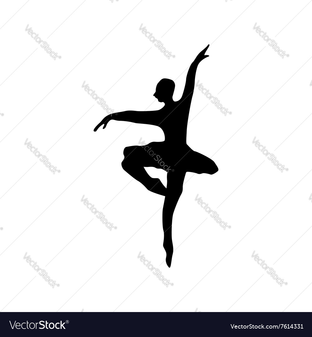 Ballerina silhouette black