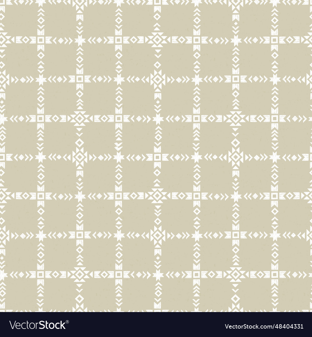 Hand drawn abstract seamless pattern ethnic Vector Image