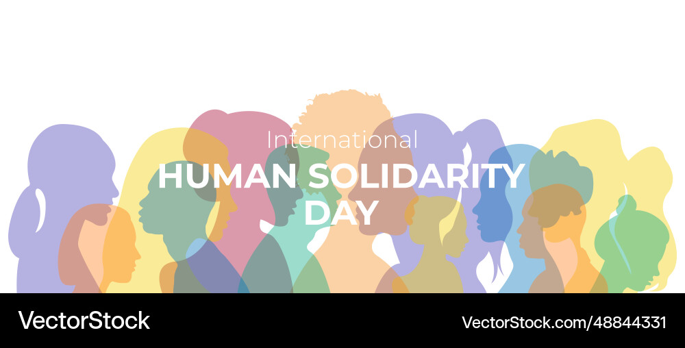 International human solidarity day4 Royalty Free Vector