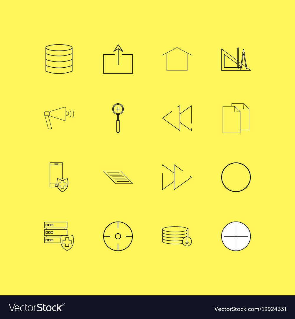 Internet of things linear icon set simple outline