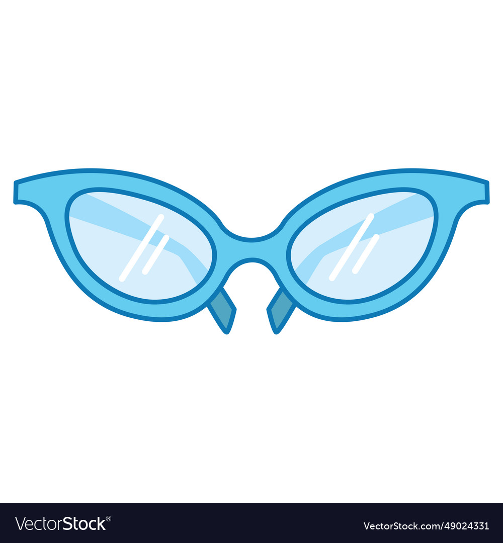 Isolated colored trending eyeglasses icon