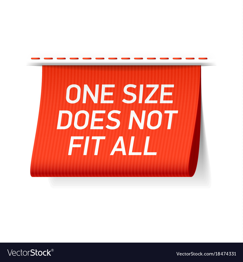 One Size Does Not Fit All Label Royalty Free Vector Image one-size-does-not-fit-all-label-royalty-free-vector-image